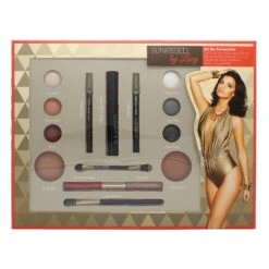 Sunkissed By Lucy All My Favourites Confezione Regalo 6 X Ombretti + 2 X Bronzer + Khol Matita Occhi Nera + Khol Matita Sopracciglia + Mascara Nero + Lucidalabbra Doppio + 2 X Applicatori