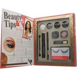 Sunkissed By Lucy Get The Look: Smoky Eyes Confezione Regalo 6 X Ombretti + Mascara Nero + Khol Matita Occhi Nera + Eyeliner Nero Liquido + Ciglia Finte + Applicatore