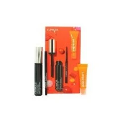 Clinique Indulgent Lashes Confezione Regalo 9 Ml Chubby Lash Fattening Mascara In Jumbo Jet + 0.028 G Skinny Stick In Slimming Black + 7 Ml Pep-Start Crema Occhi