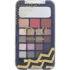 Q-KI Insta Look Palette 16 X Ombretto + Illuminante + Fard + Terra + Applicatore Double Ended
