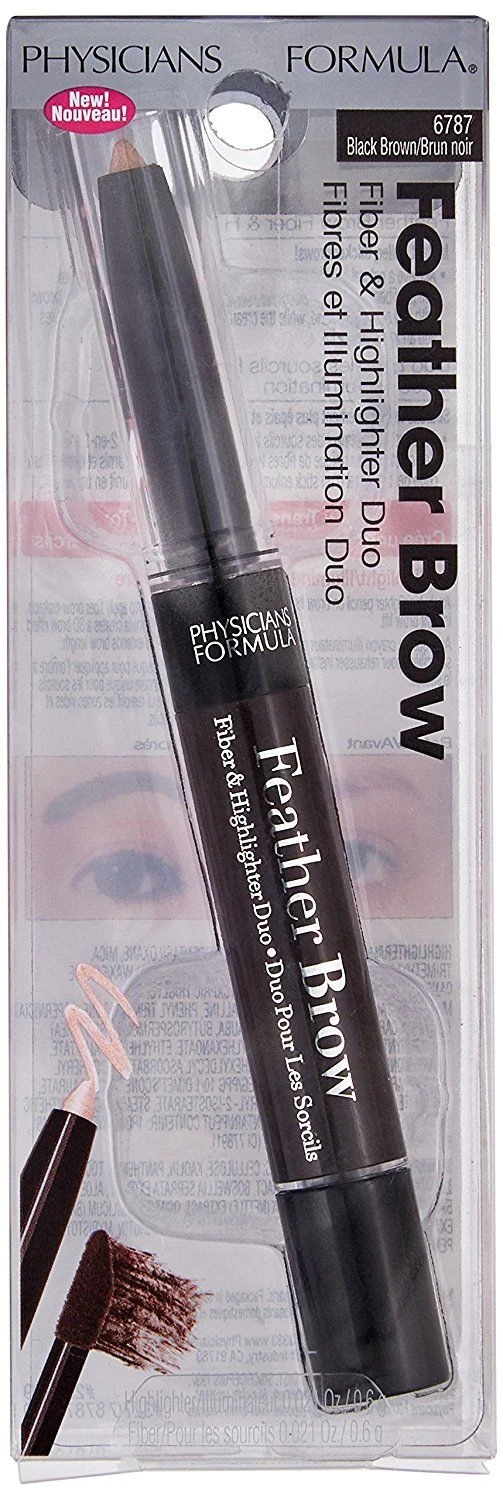 PHYSICIANS FORMULA EYE BOOSTER FEATHER BROW FIBER & HIGHLIGHTER DUO 6786E NERO/MARRONE BLACK/BROWN 1 PHYSICIANS FORMULA EYE BOOSTER FEATHER BROW FIBER & HIGHLIGHTER DUO 6786E NERO/MARRONE BLACK/BROWN