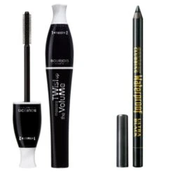 BOURJOIS TWIST UP THE VOLUME MASCARA BLACK 21 + CONTOUR CLUBBING WATERPROOF Matte Finish Matita Occhi 54 Ultra Black