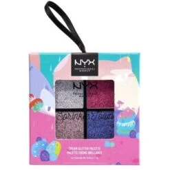 NYX Professional Makeup Sprinkle Town Cream Glitter Palette 4 Colori